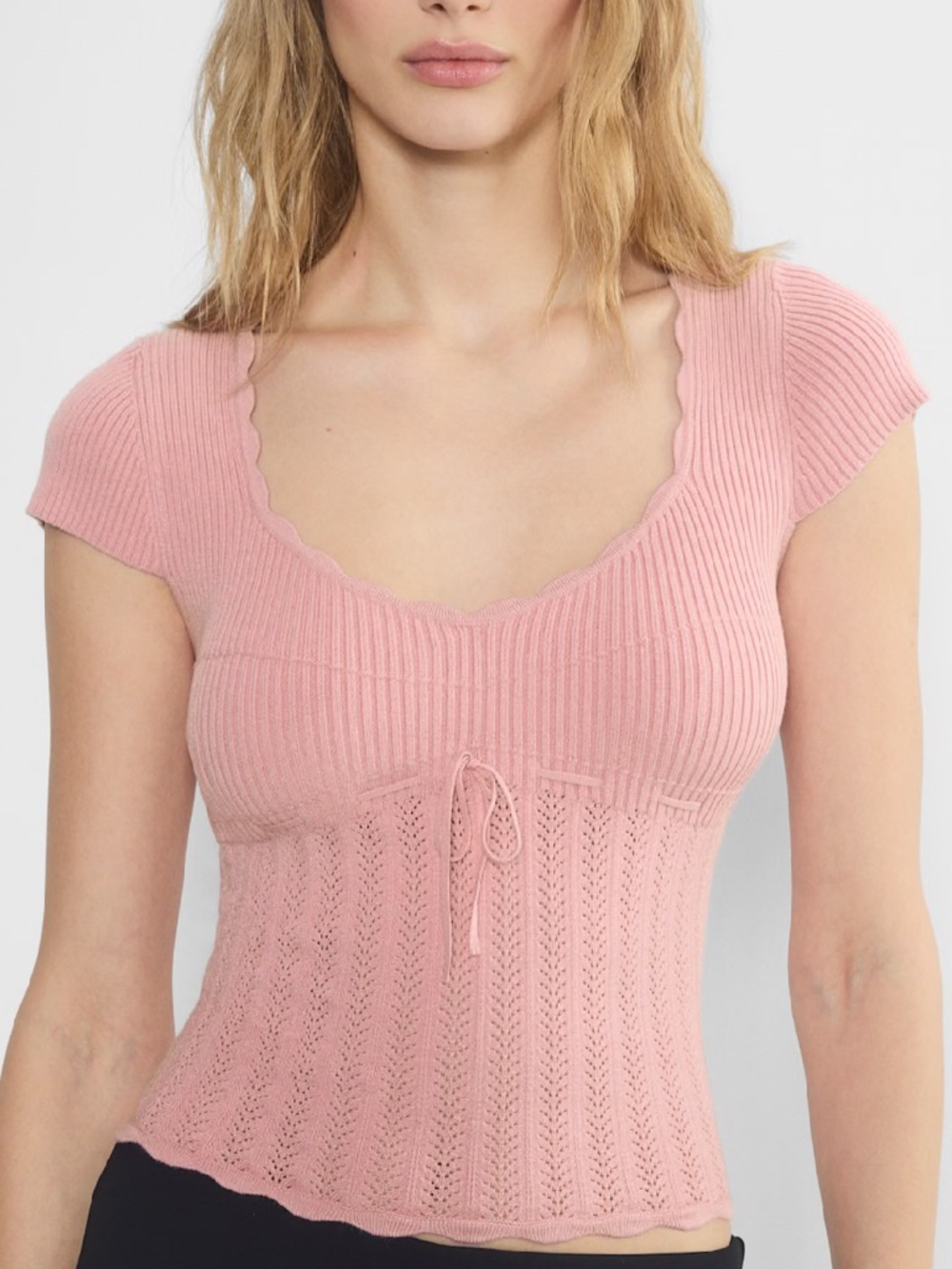 Aritzia Wilfred Soloist Sweater in Bow Pink Rose in XS NWT